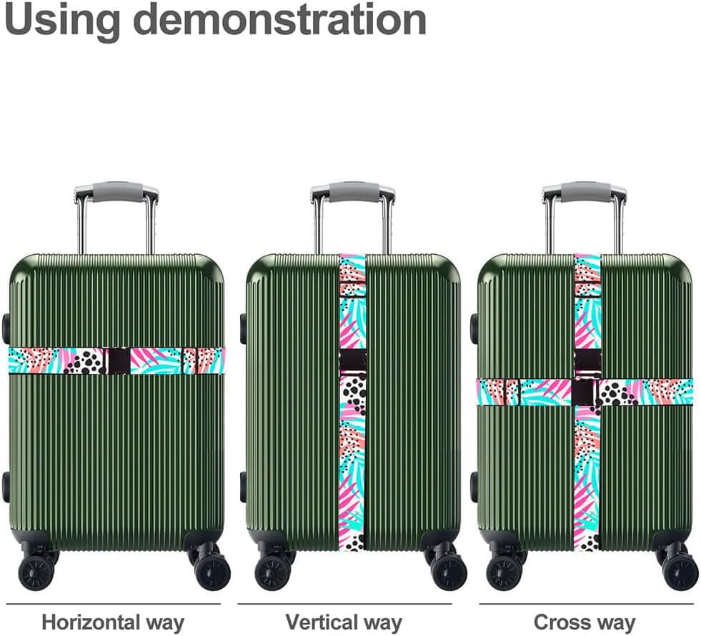 Luggage Straps for Suitcases TSA Approved Easy Pack Organized Suitcase Strap, Luggage Strap, Luggage Belt Strap, Bag Straps for Luggage. Buckle Straps Travel Accessories (Gradient Dot)