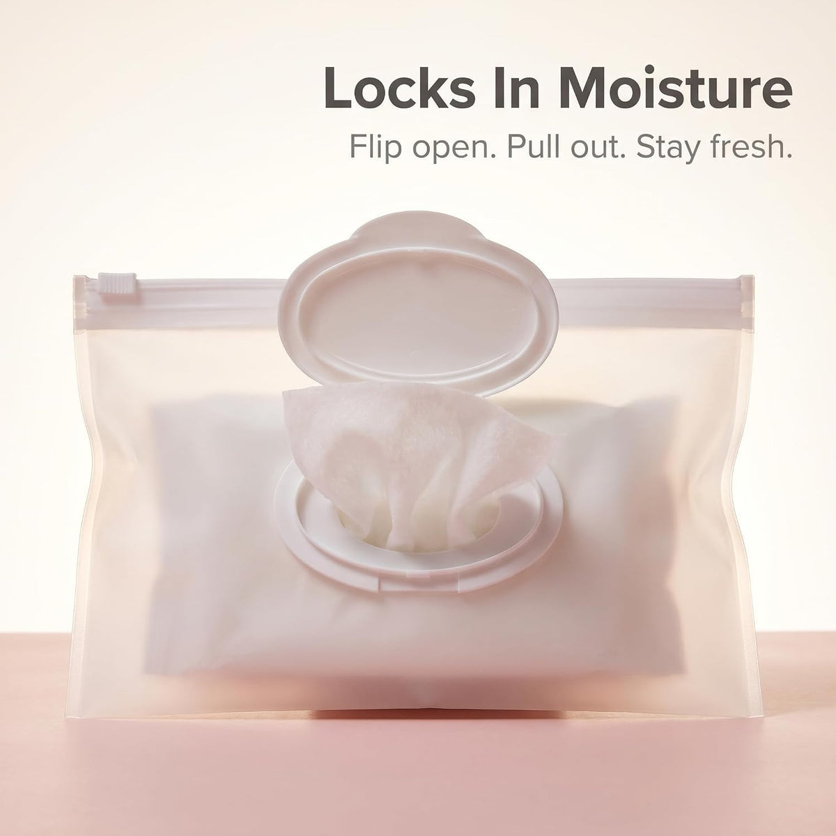 2Pcs White Baby Wipe Case Travel Holder Keeps Wipes Moist Set of Wet Diaper Wipes Holders Cases Portable Travel On The Go Refillable Dispenser Container Waterproof Wipe Container with Sealed Diapering