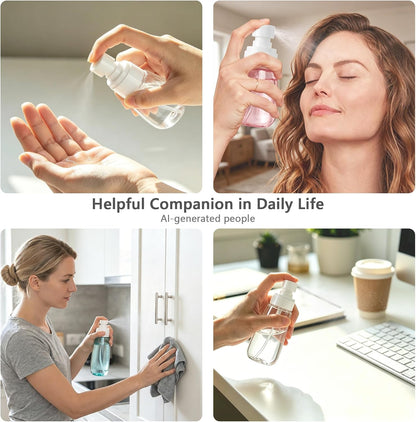 Fine Mist Travel Spray Bottles, Refillable Cosmetic Containers