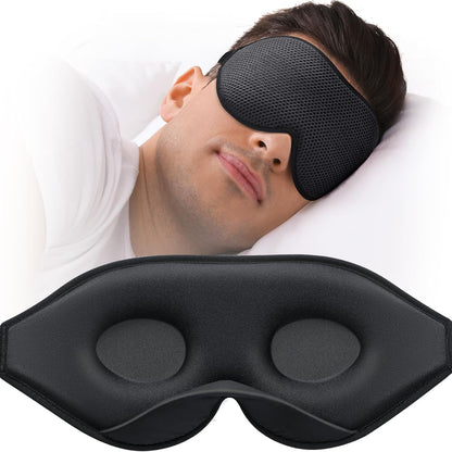 MABAO Sleep Mask for Side Sleeper, Eye Mask for Sleeping Women Men, Black