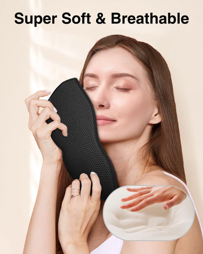 MABAO Sleep Mask for Side Sleeper, Eye Mask for Sleeping Women Men, Black