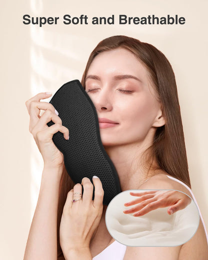 MABAO Sleep Mask for Side Sleeper, Eye Mask for Sleeping Women Men, Black