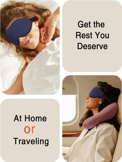 MABAO Sleep Mask for Side Sleeper, Eye Mask for Sleeping Women Men, Black