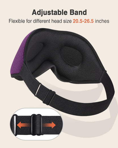 MABAO Sleep Mask for Side Sleeper, Eye Mask for Sleeping Women Men, Black
