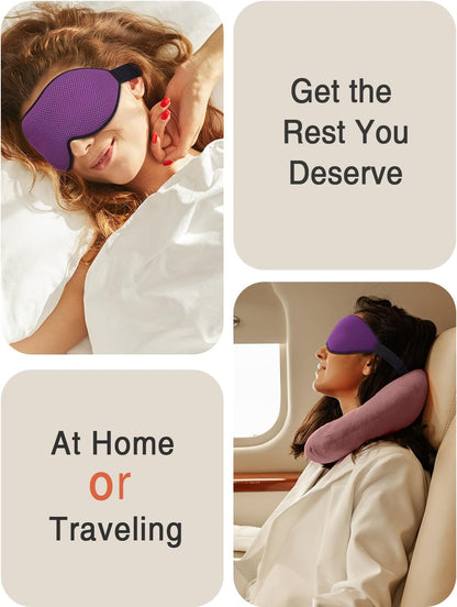 MABAO Sleep Mask for Side Sleeper, Eye Mask for Sleeping Women Men, Black