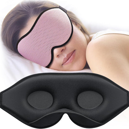 MABAO Sleep Mask for Side Sleeper, Eye Mask for Sleeping Women Men, Black