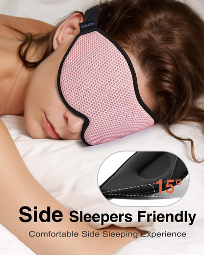 MABAO Sleep Mask for Side Sleeper, Eye Mask for Sleeping Women Men, Black