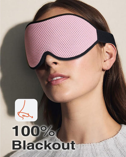 MABAO Sleep Mask for Side Sleeper, Eye Mask for Sleeping Women Men, Black