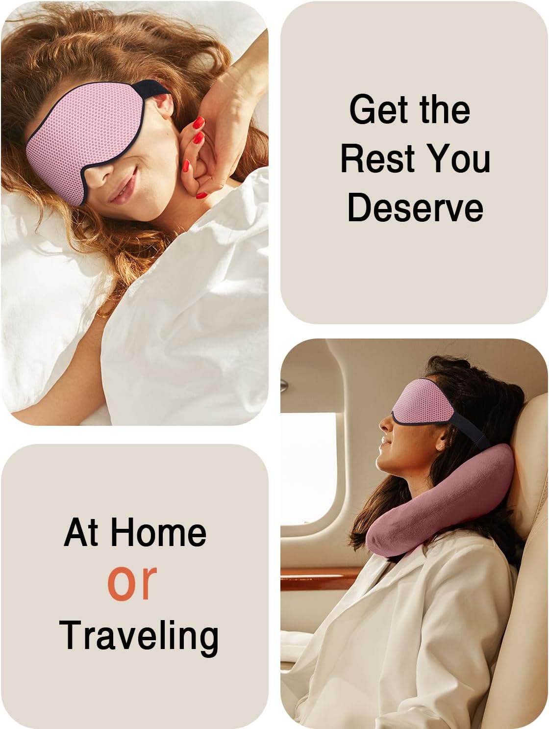 MABAO Sleep Mask for Side Sleeper, Eye Mask for Sleeping Women Men, Black