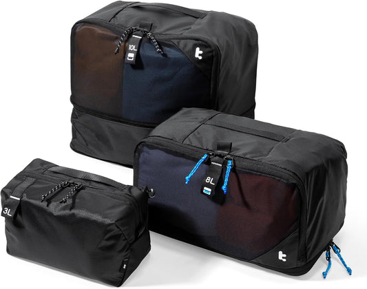 3 Set Packing Cubes for Travel, Compression Expandable Organizers