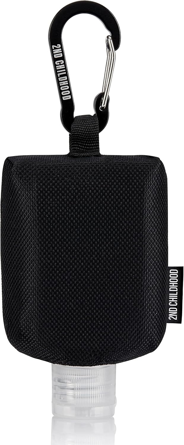 Mini Travel Hand Sanitizer Keychain Holder Case, Clip-On