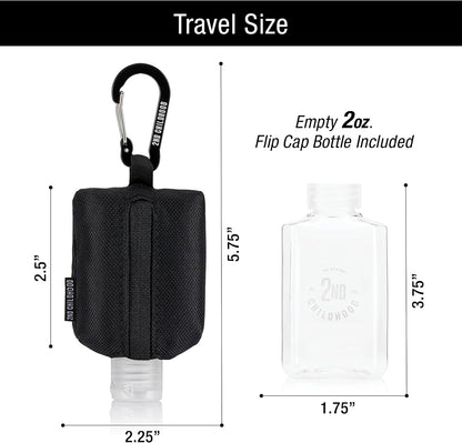 Mini Travel Hand Sanitizer Keychain Holder Case, Clip-On