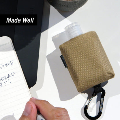 Mini Travel Hand Sanitizer Keychain Holder Case, Clip-On