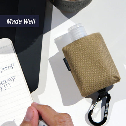 Mini Travel Hand Sanitizer Keychain Holder Case, Clip-On