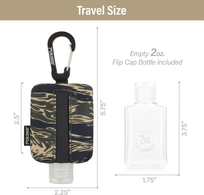 Mini Travel Hand Sanitizer Keychain Holder Case, Clip-On