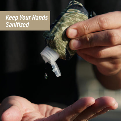 Mini Travel Hand Sanitizer Keychain Holder Case, Clip-On