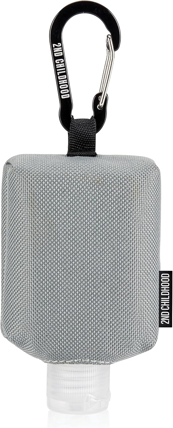 Mini Travel Hand Sanitizer Keychain Holder Case, Clip-On