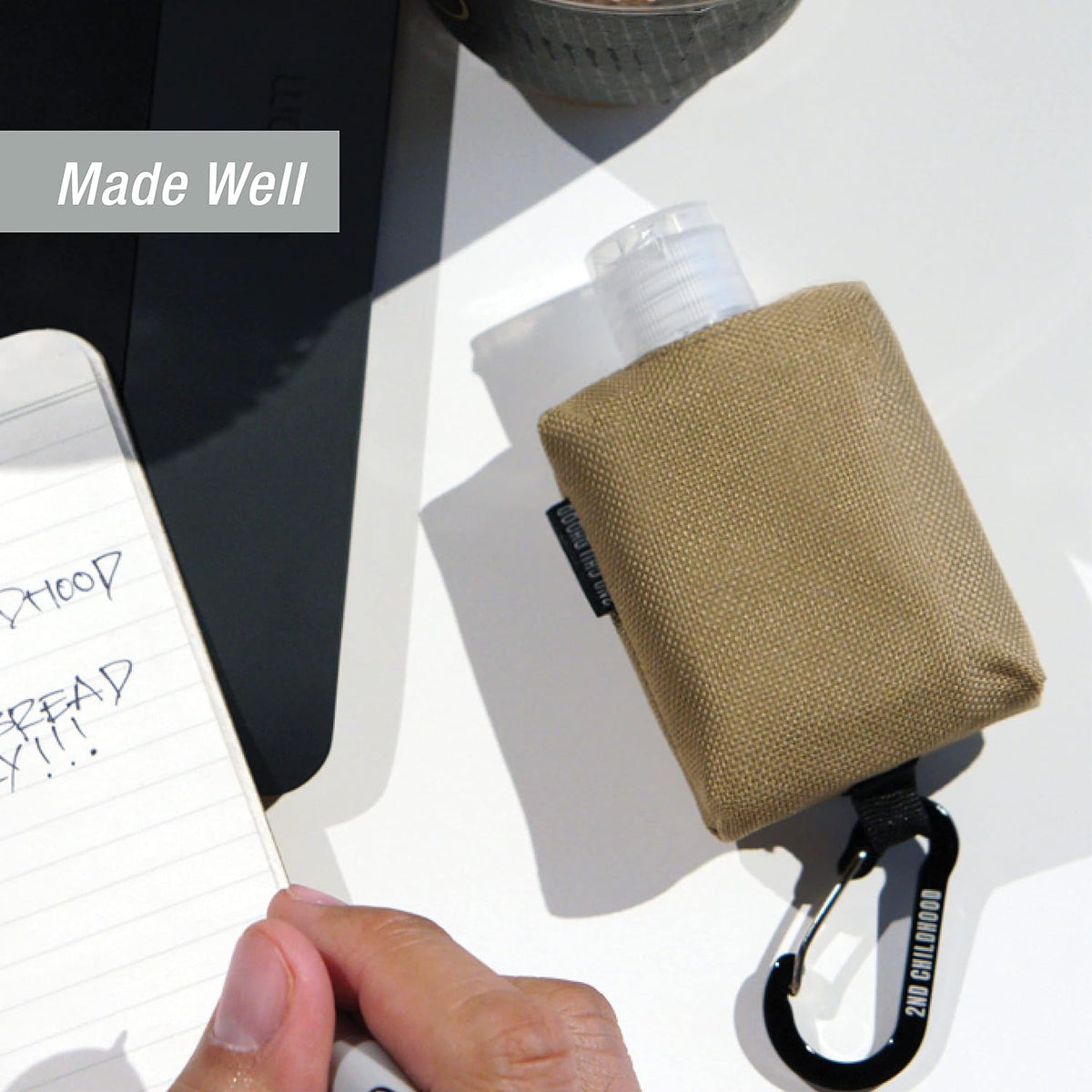Mini Travel Hand Sanitizer Keychain Holder Case, Clip-On