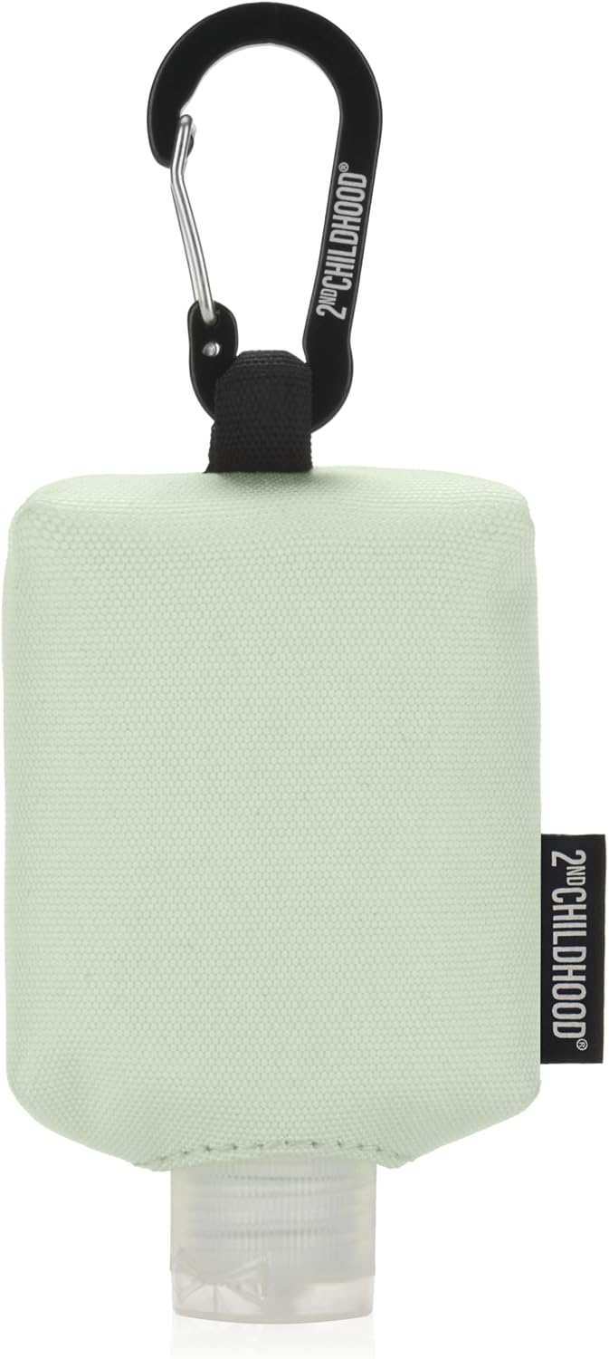 Mini Travel Hand Sanitizer Keychain Holder Case, Clip-On