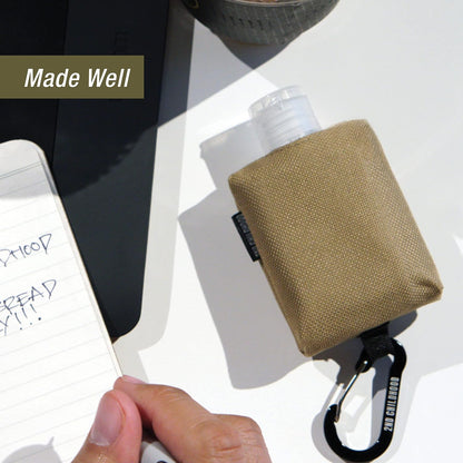 Mini Travel Hand Sanitizer Keychain Holder Case, Clip-On