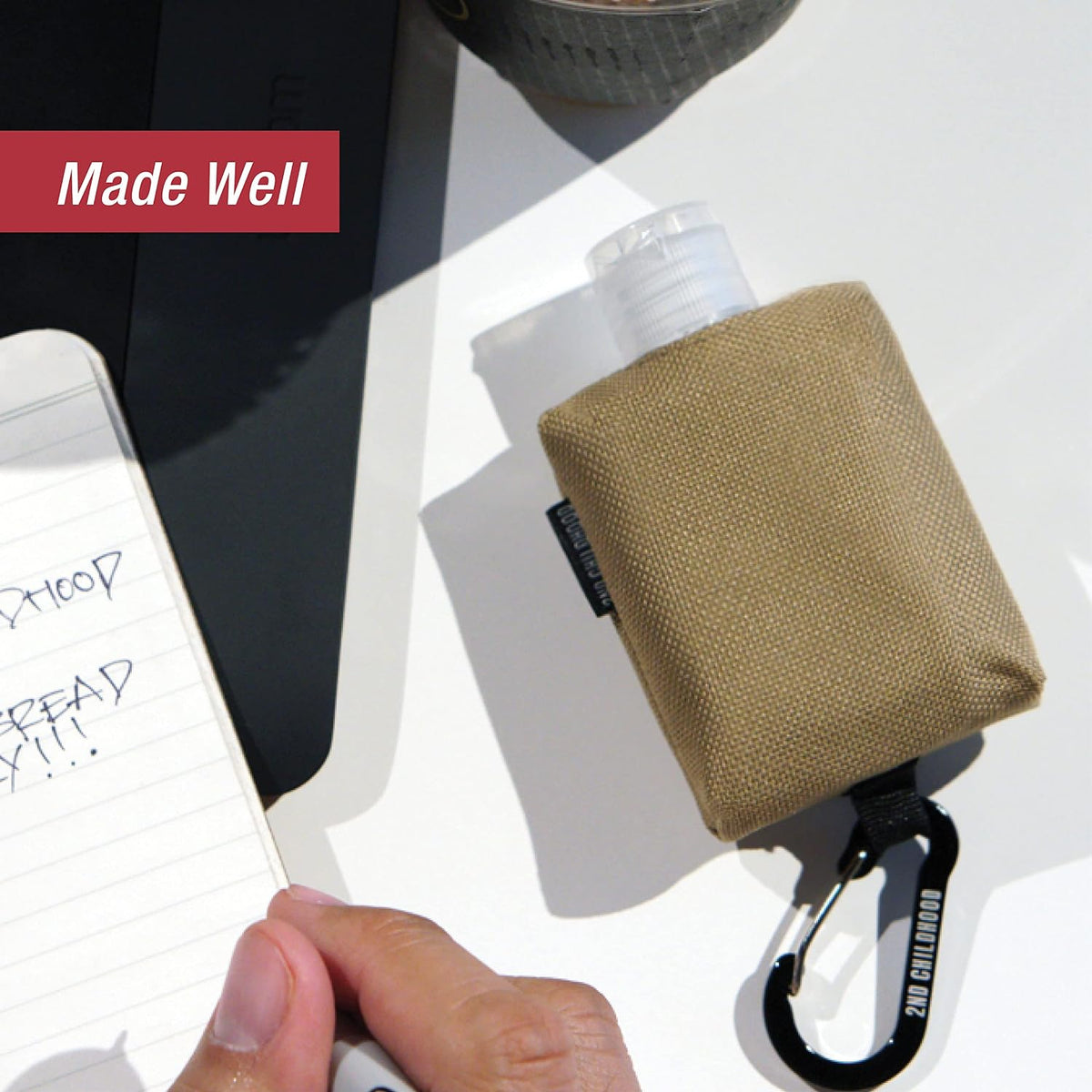 Mini Travel Hand Sanitizer Keychain Holder Case, Clip-On