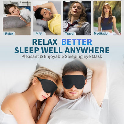 Sleep Mask for Side Sleeper, Light Blocking Eye Mask for Women Men