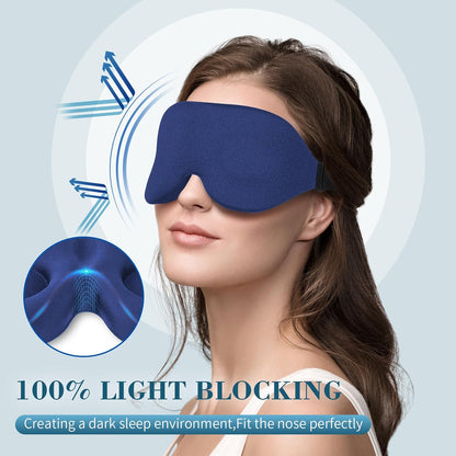 Sleep Mask for Side Sleeper, Light Blocking Eye Mask for Women Men