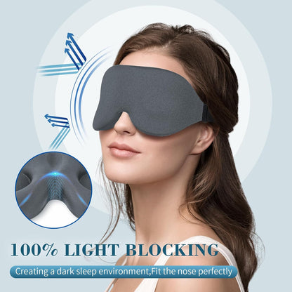 Sleep Mask for Side Sleeper, Light Blocking Eye Mask for Women Men
