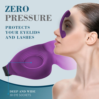 Sleep Mask for Side Sleeper, Light Blocking Eye Mask for Women Men