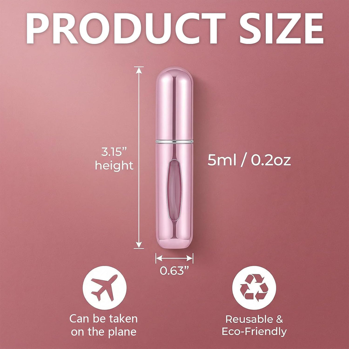 12 PCS Travel Refillable Perfume Atomizer Bottles,5ml Mini Portable Spray Bottles for Travel Accessories,Multicolor Perfume Containers