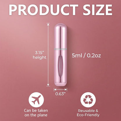 12 PCS Travel Refillable Perfume Atomizer Bottles,5ml Mini Portable Spray Bottles for Travel Accessories,Multicolor Perfume Containers