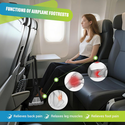 Foot Hammock for Plane Travel, No Collapse Thickened Bamboo for Long Flight