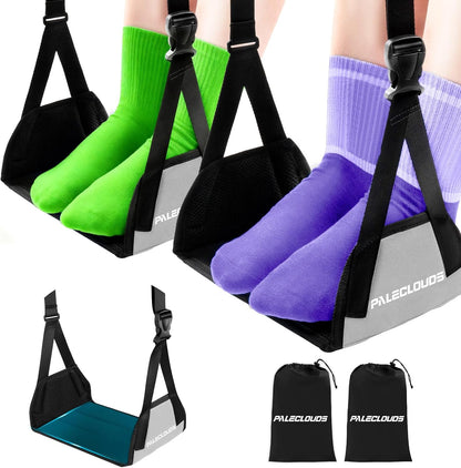 Foot Hammock for Plane Travel, No Collapse Thickened Bamboo for Long Flight