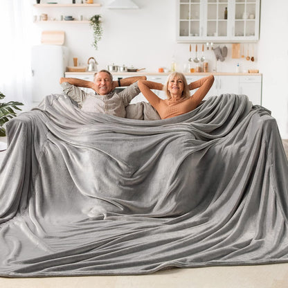 Fleece Blanket Soft Plush Throw for Couch Black 50"x60" - Colors A