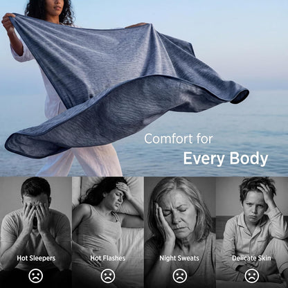 Bedsure Silky Soft Summer Cooling Blanket for Hot Sleepers, Rayon Derived from Bamboo Cold Throw Blanket for Couch, Lightweight Bed Cooling Throw Camping Picnic Travel Outdoor Dorm Essentials, 50x70