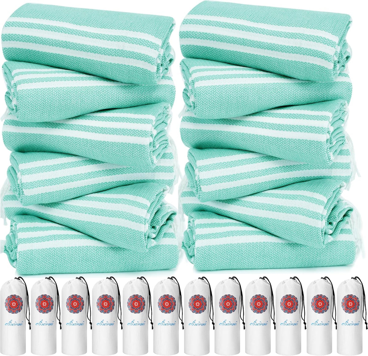 Antfuny Turkish Beach Towels Vacation Essentials Quick Dry Sand Free Oversized Bath Pool Swim Towel Extra Large XL Blanket Adult Travel Cruise Accessories Must Haves Clearance Stuff Necessities - Colors C