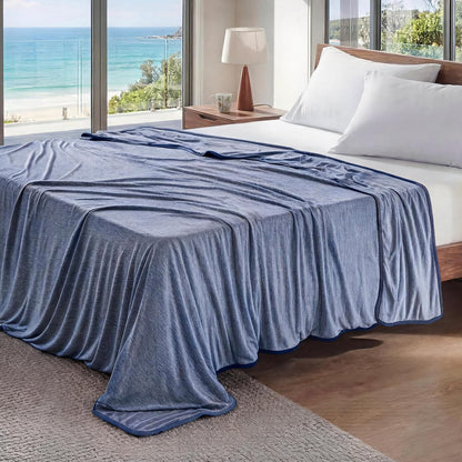 Bedsure Silky Soft Summer Cooling Blanket for Hot Sleepers, Rayon Derived from Bamboo Cold Throw Blanket for Couch, Lightweight Bed Cooling Throw Camping Picnic Travel Outdoor Dorm Essentials, 50x70