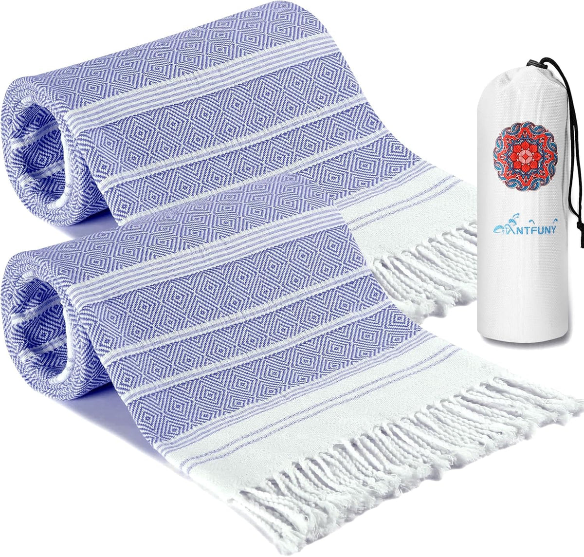 Antfuny Turkish Beach Towels Vacation Essentials Quick Dry Sand Free Oversized Bath Pool Swim Towel Extra Large XL Blanket Adult Travel Cruise Accessories Must Haves Clearance Stuff Necessities - Colors C