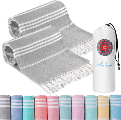 Antfuny Turkish Beach Towels Vacation Essentials Quick Dry Sand Free Oversized Bath Pool Swim Towel Extra Large XL Blanket Adult Travel Cruise Accessories Must Haves Clearance Stuff Necessities - Colors B