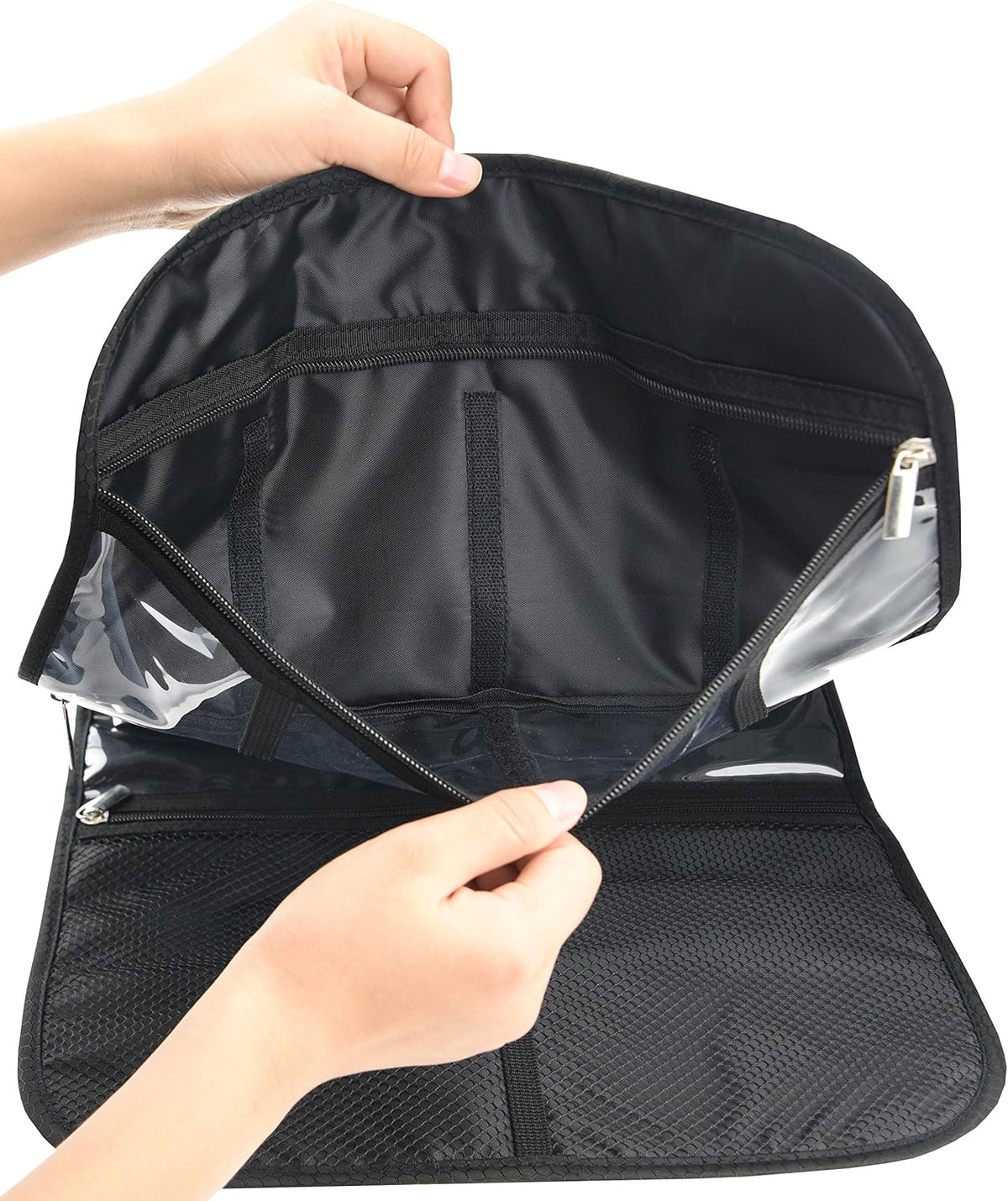 Freegrace Premium Hanging Toiletry Bag for Travel - Cosmetic, Jewelry, Toiletry, Makeup & Accessory Storage Organizer Bag, Large Size for Women & Men