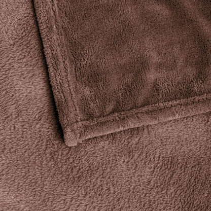 Fleece Blanket Soft Plush Throw for Couch Black 50"x60" - Colors A