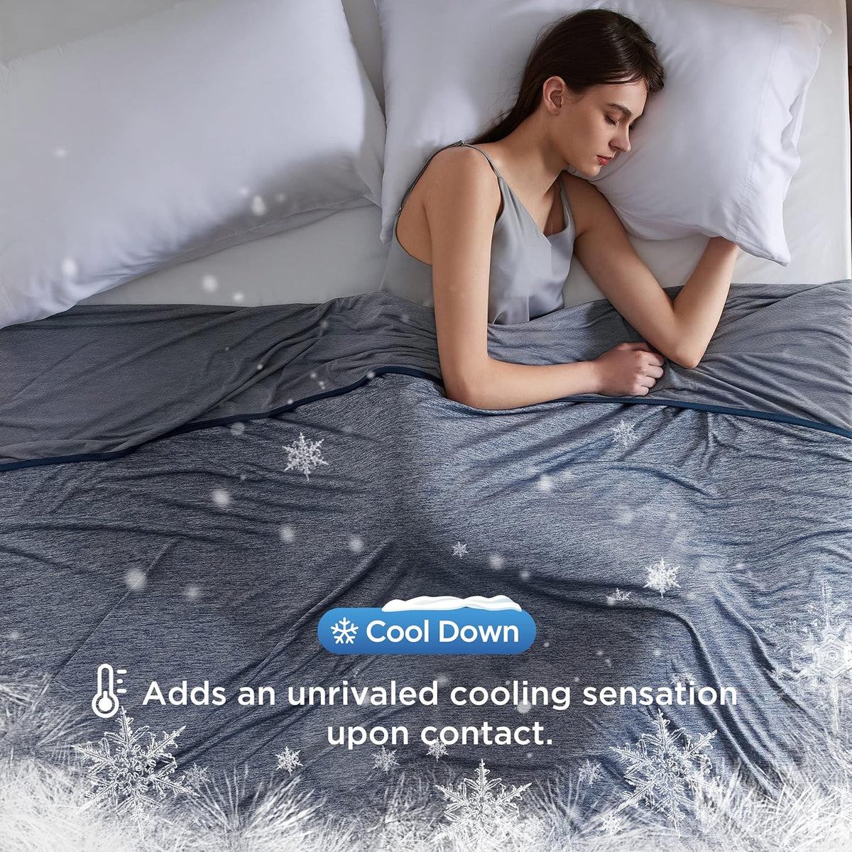 Bedsure Silky Soft Summer Cooling Blanket for Hot Sleepers, Rayon Derived from Bamboo Cold Throw Blanket for Couch, Lightweight Bed Cooling Throw Camping Picnic Travel Outdoor Dorm Essentials, 50x70