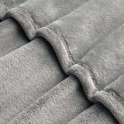 Fleece Blanket Soft Plush Throw for Couch Black 50"x60" - Colors A