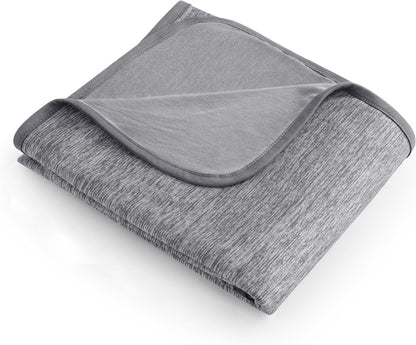 Bedsure Silky Soft Summer Cooling Blanket for Hot Sleepers, Rayon Derived from Bamboo Cold Throw Blanket for Couch, Lightweight Bed Cooling Throw Camping Picnic Travel Outdoor Dorm Essentials, 50x70