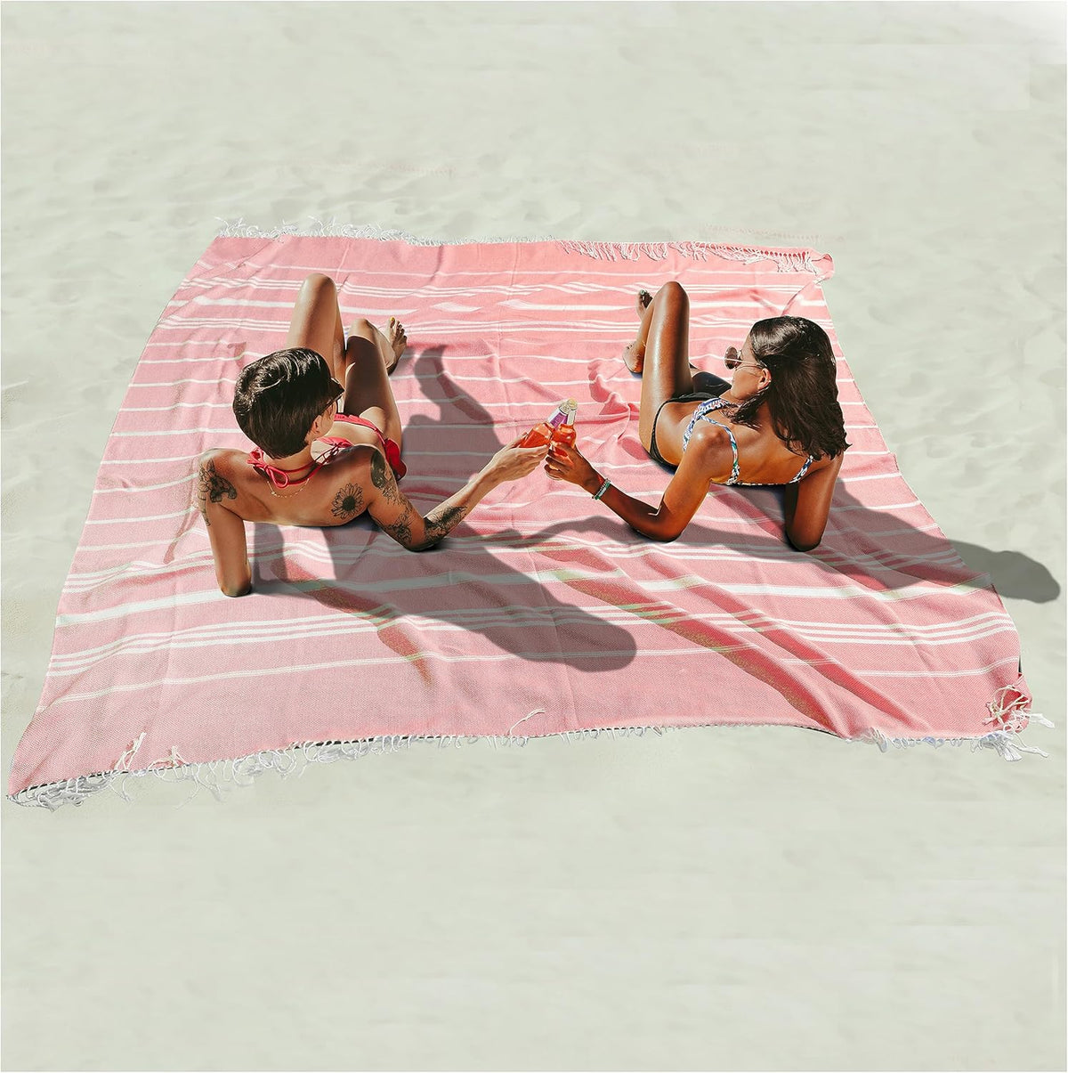 Antfuny Turkish Beach Towels Vacation Essentials Quick Dry Sand Free Oversized Bath Pool Swim Towel Extra Large XL Blanket Adult Travel Cruise Accessories Must Haves Clearance Stuff Necessities - Colors A
