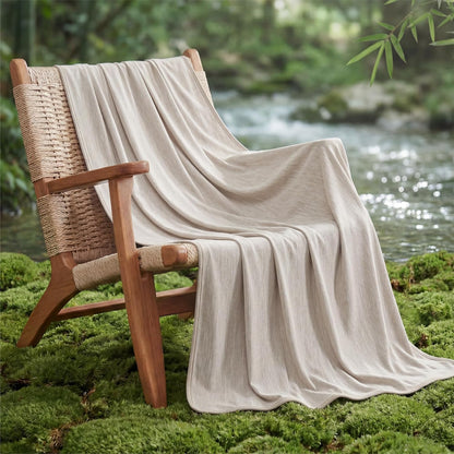 Bedsure Silky Soft Summer Cooling Blanket for Hot Sleepers, Rayon Derived from Bamboo Cold Throw Blanket for Couch, Lightweight Bed Cooling Throw Camping Picnic Travel Outdoor Dorm Essentials, 50x70