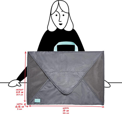 BUILT Shirt Folding Cube, Travel Shirt Folder Packing Luggage Organizer, Crease and Wrinkle Free, Gray Quiet Shade
