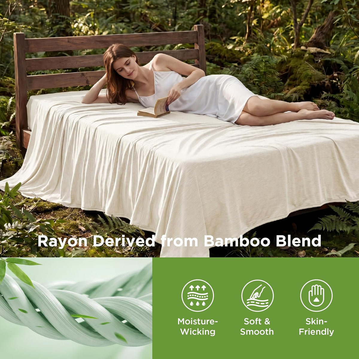 Bedsure Silky Soft Summer Cooling Blanket for Hot Sleepers, Rayon Derived from Bamboo Cold Throw Blanket for Couch, Lightweight Bed Cooling Throw Camping Picnic Travel Outdoor Dorm Essentials, 50x70