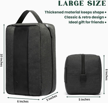 Vorspack Toiletry Bag for Men - Water Resistant Travel Bag for Toiletries, Accessories, Travel Essentials, Gifts - Black