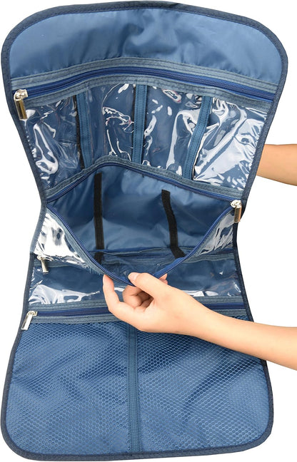 Freegrace Premium Hanging Toiletry Bag for Travel - Cosmetic, Jewelry, Toiletry, Makeup & Accessory Storage Organizer Bag, Large Size for Women & Men